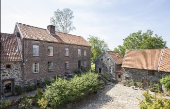 Herfstwandeling over een met bladeren bedekt pad in Zuid-Limburg